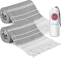 Vista 69 de Antfuny Toallas de playa turcas Esenciales para vacaciones Secado rápido Sin arena De gran tamaño Toalla de baño Piscina Natación Toalla extra