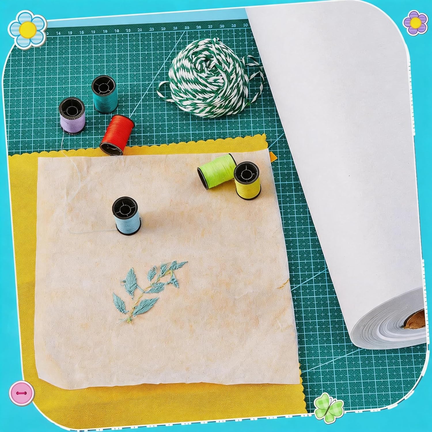 12"x60 Yds Tear Away Embroidery Stabilizer Roll for Machine Sewing