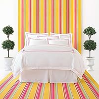 Vista 2 de Pine Cone Hill Trio Fuchsia Duvet Sham, Euro Size, Pink Stripe
