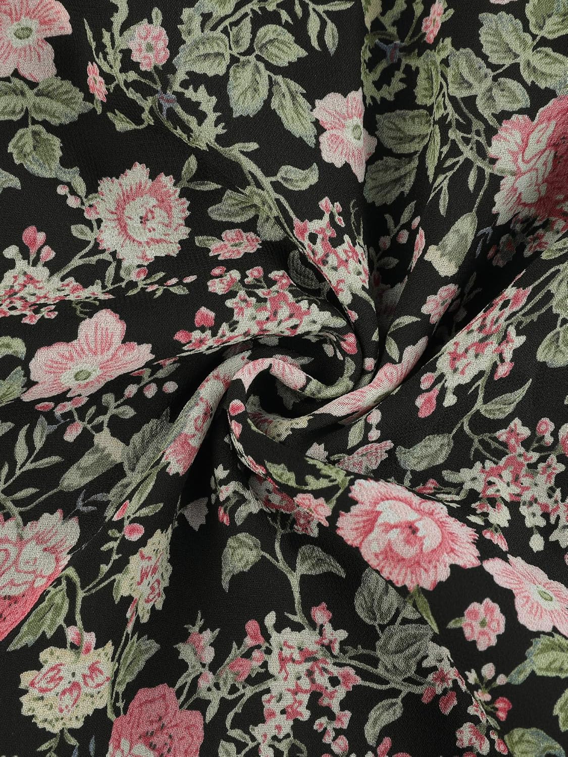 Allegra K Women's Floral Chiffon Dresses Smocked Mini Sleeveless A-Line Dress - Image 6