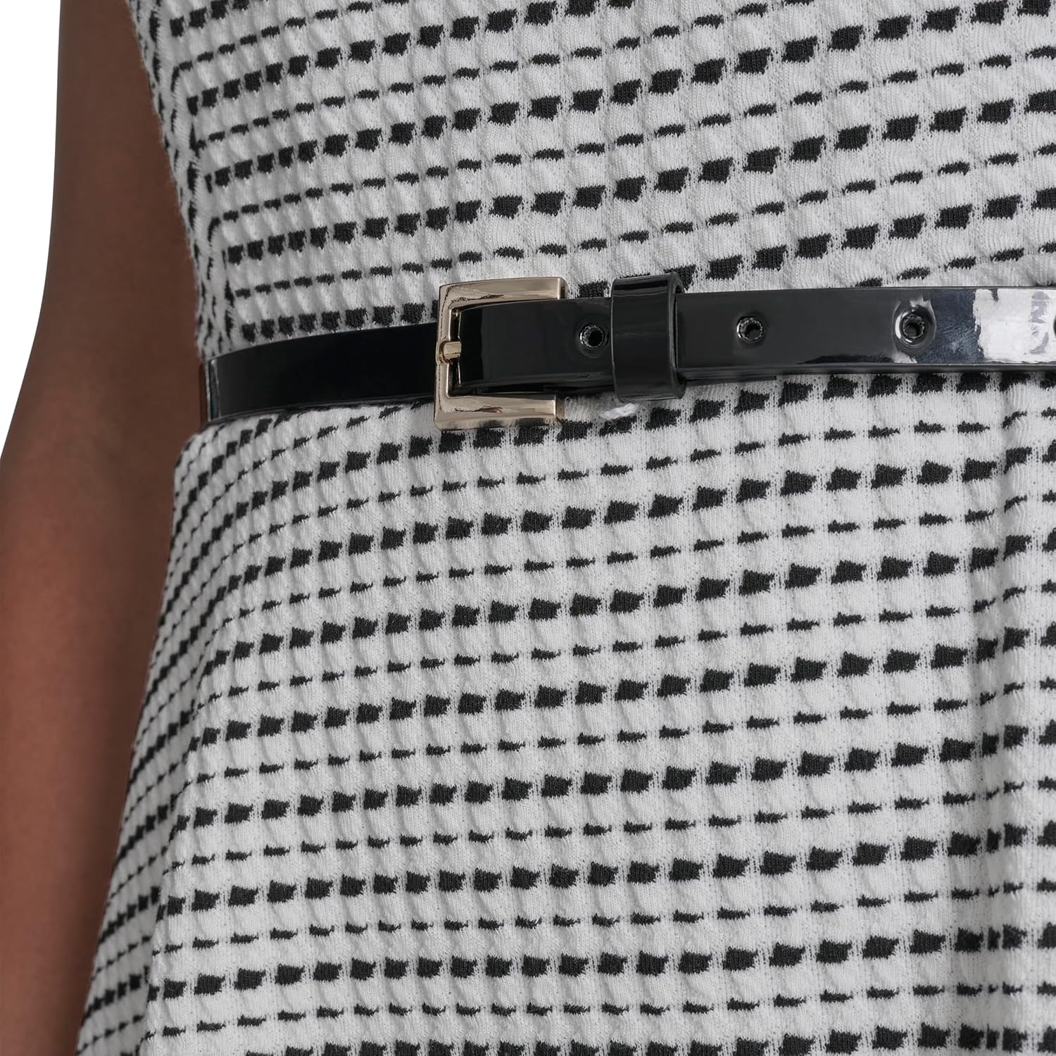 Tommy Hilfiger Womens Sleeveless Belted Fit and Flare Midi Dress - Image 5