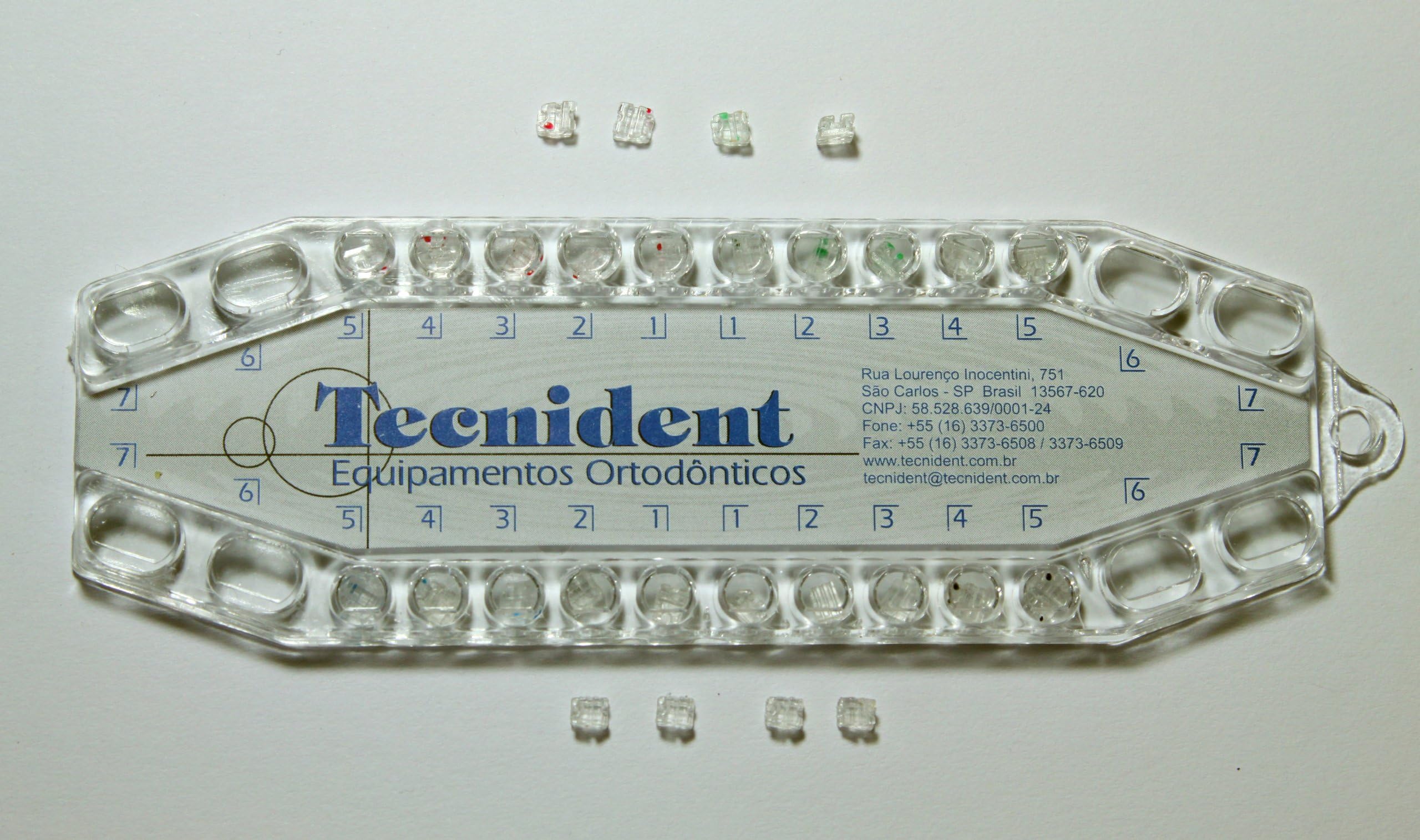 Orthodontic Bracket Set. Roth Composite Tecnident (Clear) (.022")
