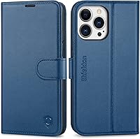 Vista 1 de SHIELDON Funda para iPhone 13 Pro 5G, funda de piel auténtica tipo cartera para iPhone 13 Pro con bloqueo RFID, tarjetero y función atril, funda