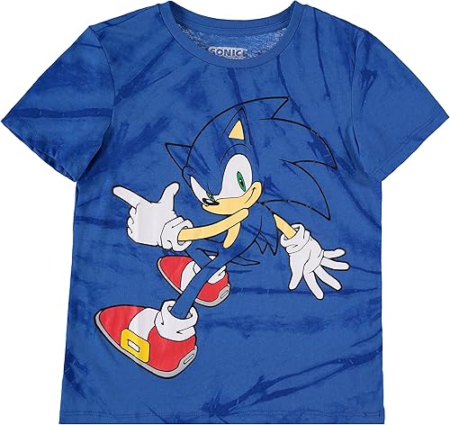 SEGA Sonic The Hedgehog Shirt - Camiseta oficial con Sonic, colas y nudillos - The Hedgehog Trio