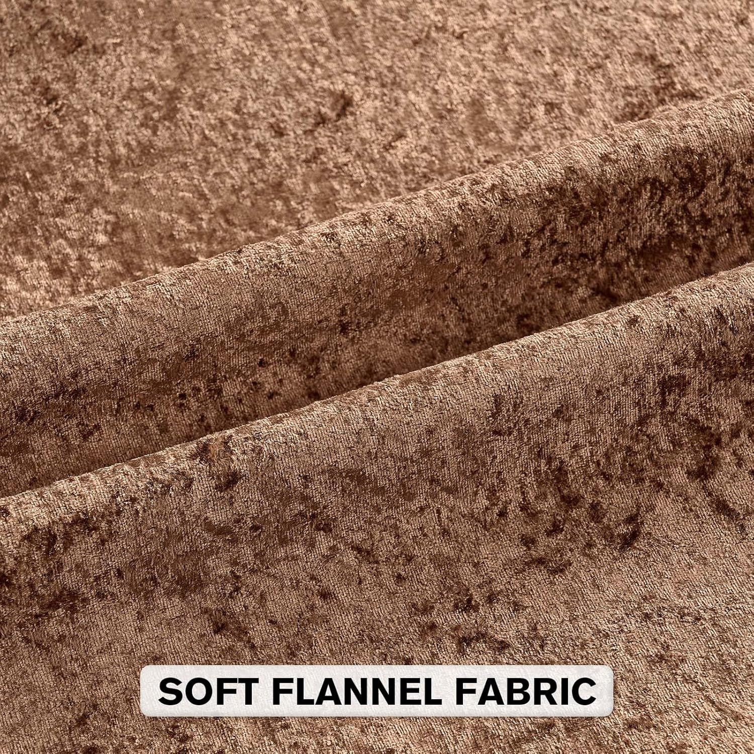 FUTEI Dark Brown Flannel Throw Pillow Covers 18x18 Inch Set of 2,Soft Crushed Dimensional Textured Cushion Cases,Modern Home Decor for Couch Living Room - Image 2