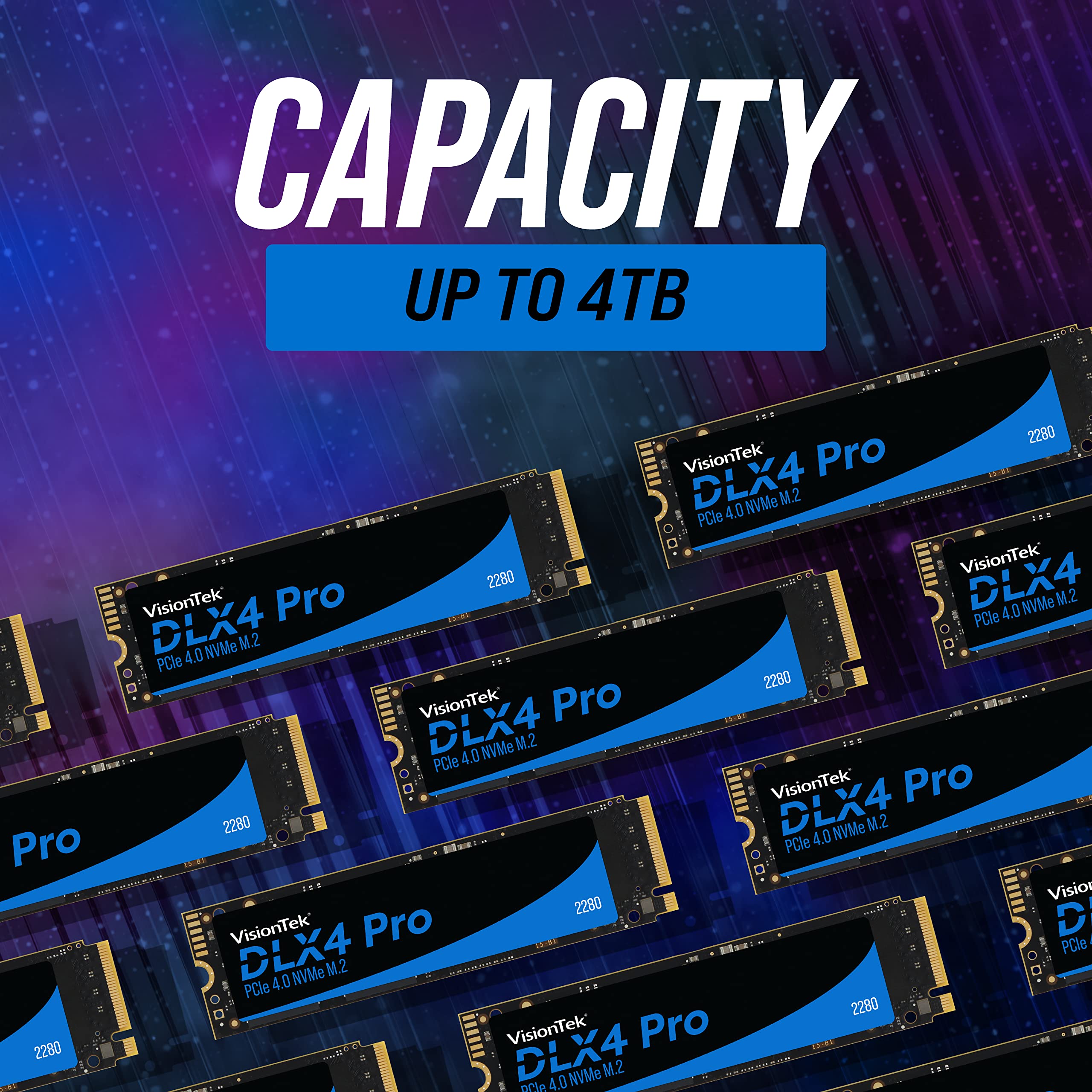 VisionTek 2TB m.2 2280 NVME DLX4 Pro PCIe Gen4 x4-901569 : Amazon