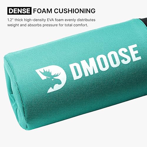 Vista 20 de DMoose Fitness Almohadilla de barra para empuje de cadera, sentadillas y estocadas, cojín de espuma gruesa antideslizante para soporte de cuello