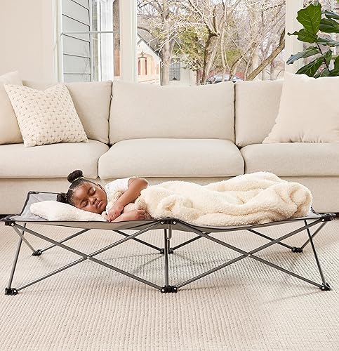 Regalo My Cot - Cama portátil extralarga, incluye una sábana bajera, gris, 54 x 28 x 12 pulgadas, paquete de 1 unidad