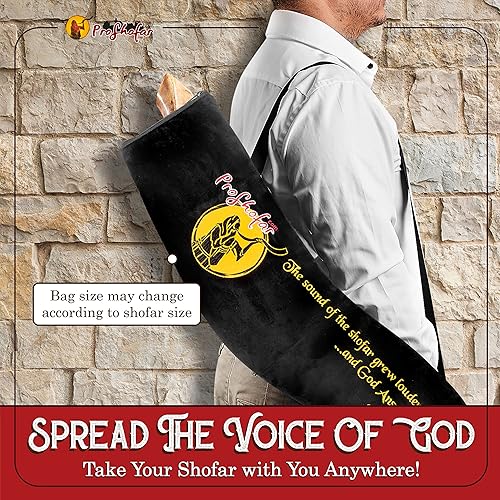 Miniatura 5 de Nombre personalizado, Shofar de cuerno Kudu prémium de Israel, juego medio pulido (bolsa de terciopelo, espray neutralizador de olores y cepillo de