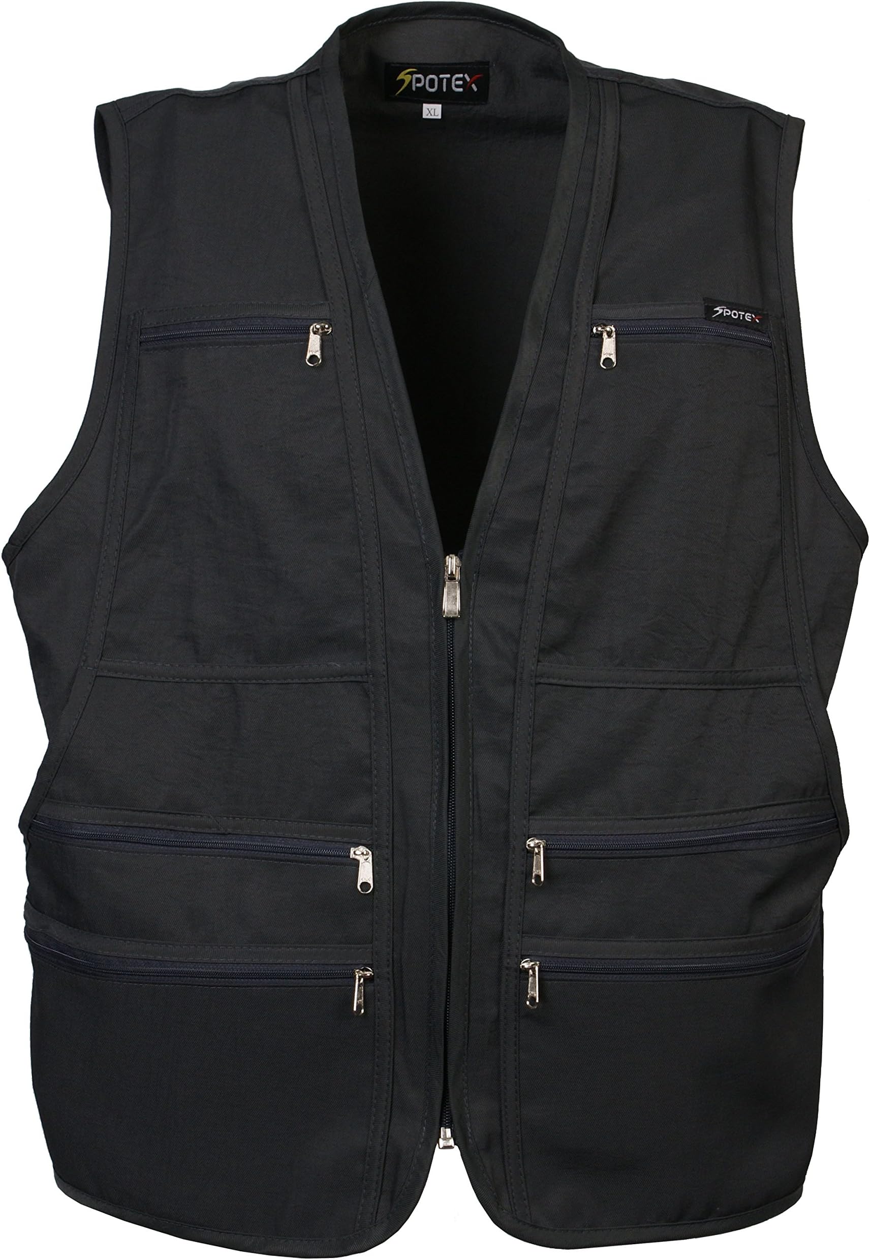 Men's 9 Pockets Work Utility Vest Military Photo Safari Travel Vest Workwear Jacket