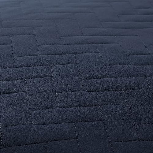 Miniatura 2 de Linen Market Juego de ropa de cama de 2 piezas, color azul marino, tamaño individual, una colcha ligera y edredones lavables a máquina, incluye