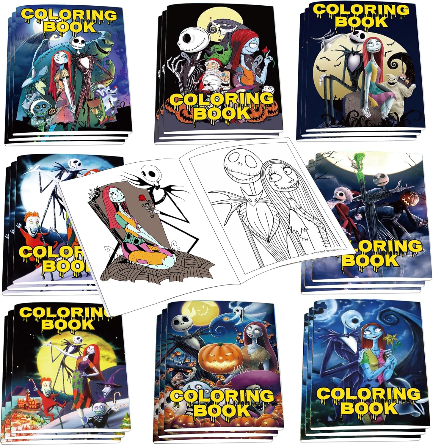 24PCS Nightmare Christmas Coloring Books Bulk Mini DIY