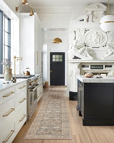 Miniatura 5 de Loloi II Colección Margot MAT-03 tapete decorativo color gris y azul (Ocean) con beige (Spice), 2 x 5pies CloudPile