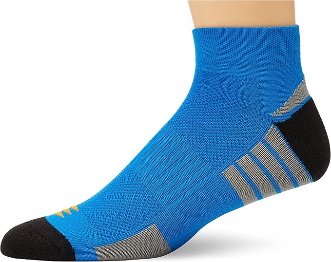 PowerSox mens Men's 3pack Powerlites Low Cut With Moisture Control Socks, Blue Grey Mix, Shoe