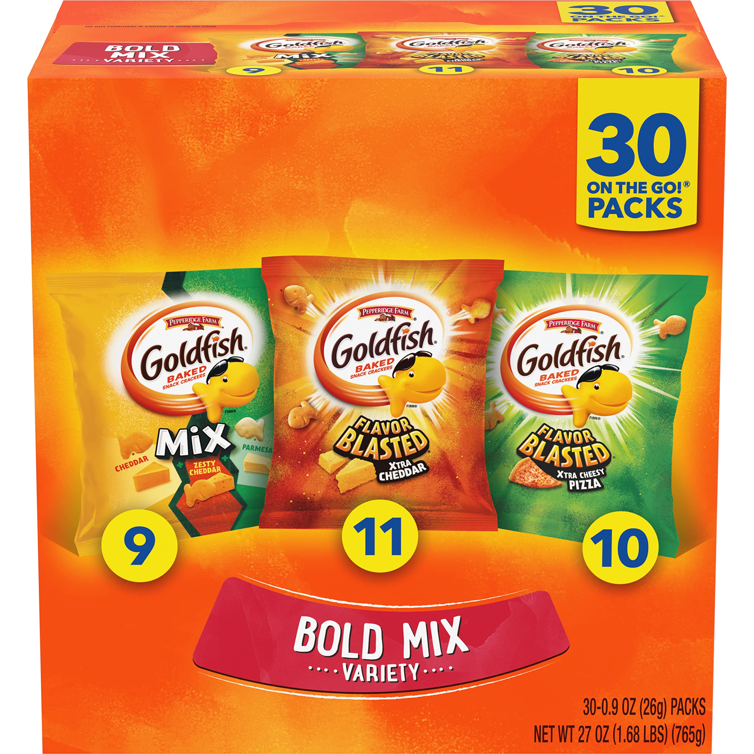 Buy Goldfish Bold Mix Crackers with Cheesy Goldfish Mix, Flavor Blasted