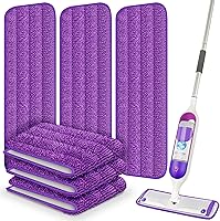 Vista 12 de 6 paquetes de almohadillas reutilizables para fregona compatibles con Swiffer PowerMop, almohadillas de microfibra para suelos de madera, repuestos