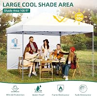 YITAHOME 3x3m összecsukható pavilon UV védelemmel, vízálló kerti sátor oldallal 2