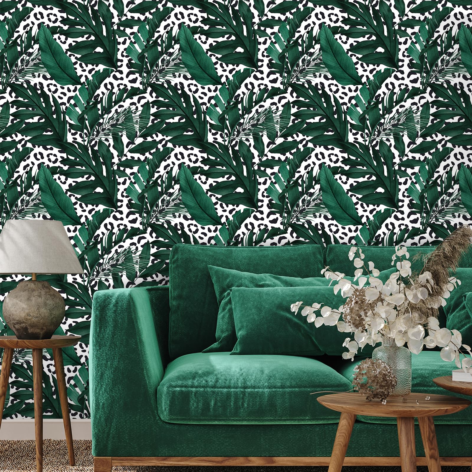 CZCHAIYI Peel And Stick Wallpaper – Maple Leaves Pattern, 17.7" X 118", Removable Self-Adhesive Vinyl, Waterproof & Oil-Proof – For Bedroom, Living Room, Kitchen & Furniture Accents