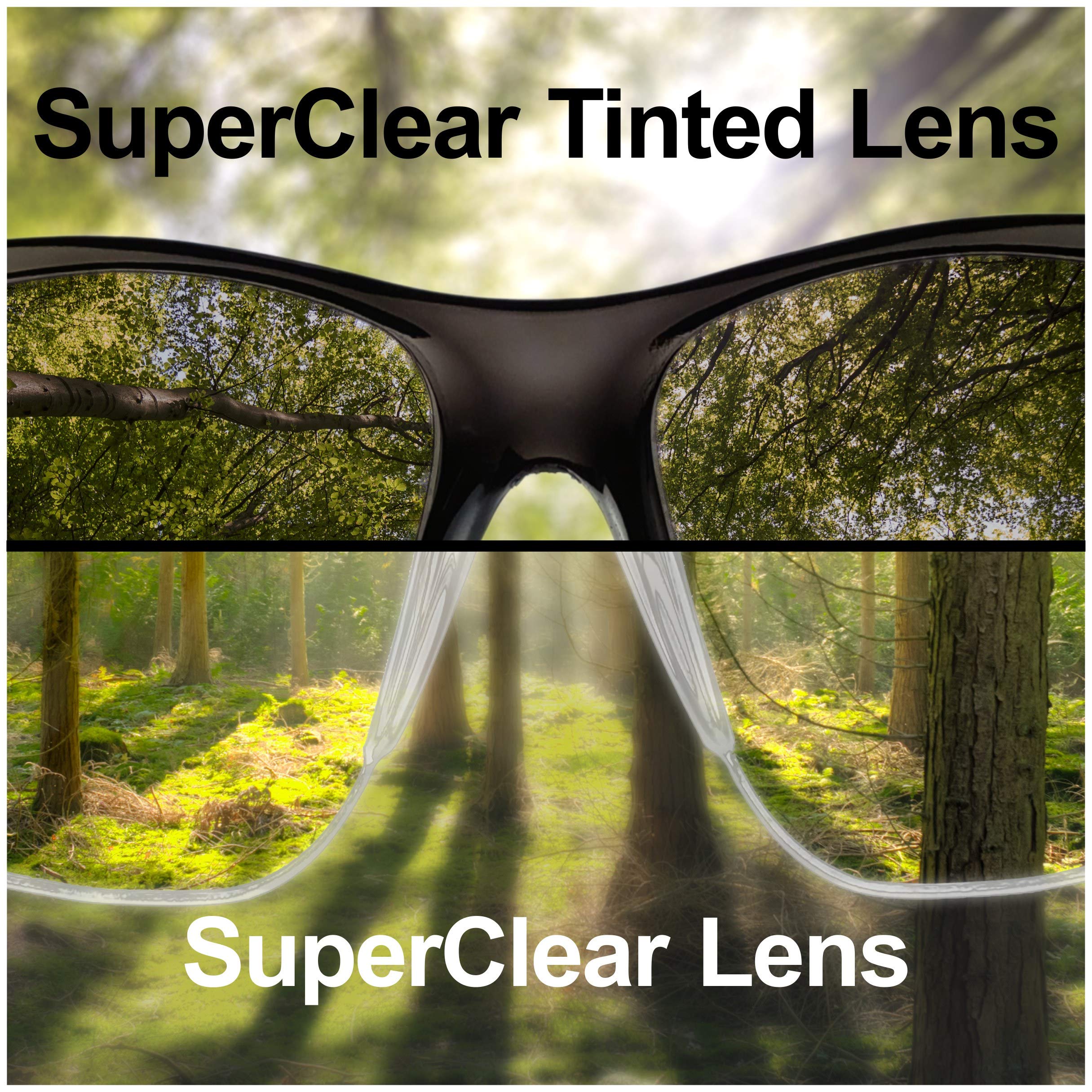 Clear Armor Gafas protectoras para los ojos – Gafas de confort – 2 pares, 2 cordones para el cuello, 2 estuches – Tecnología SuperLite y SuperClear de lente, Z87.1 – Certificado CE 166