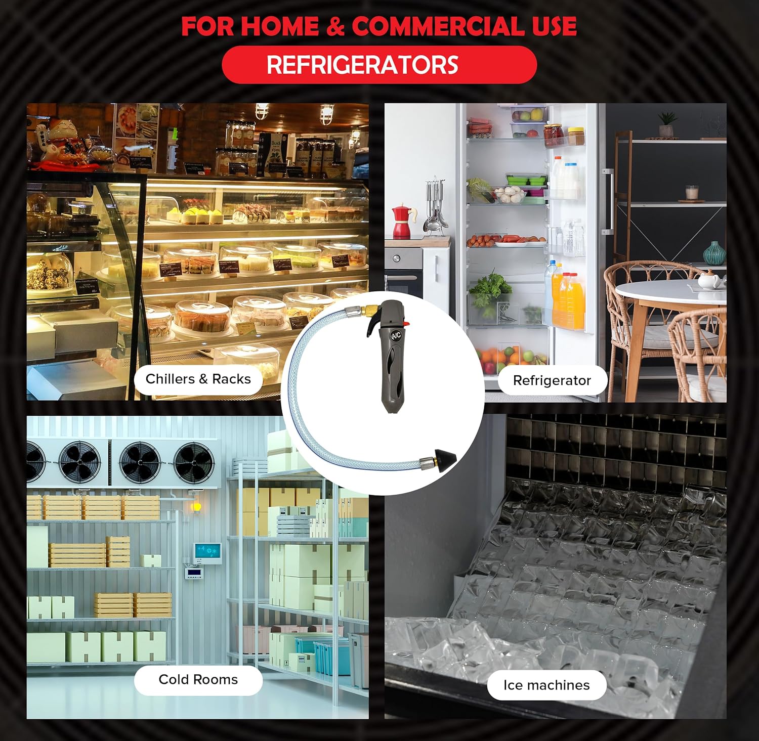 RedRock Gallo Drain Gun with 5 Unthreaded CO2 Cartridges for A/C Condensate Line Air Conditioner Cleaner Blaster Opener Kit with Five Cartridge Clears HVAC Clogs