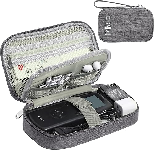 SELLYFELLY Organizador de electrónica, estuche organizador de cables pequeños, bolsa de accesorios electrónicos de viaje para cable, cargador,