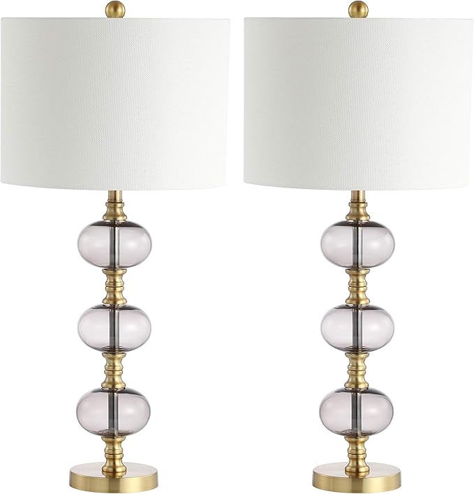 Lámpara de Mesa SAFAVIEH Marcelo Smoking Grey/Brass Gold 30" (Set de 2) miniatura 5