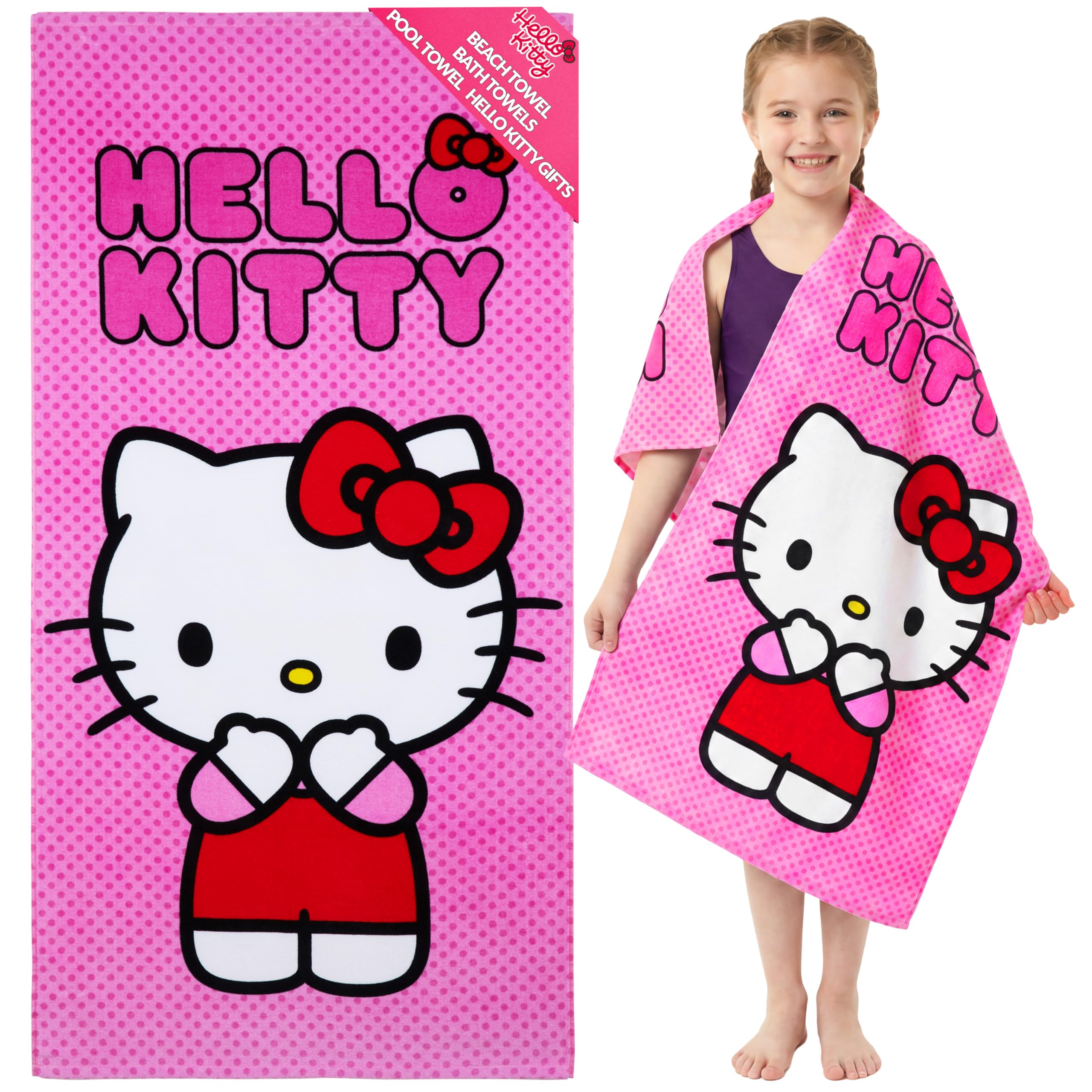 Amazon.com: Hello Kitty Towel for Kids Teenagers Women Quick Dry