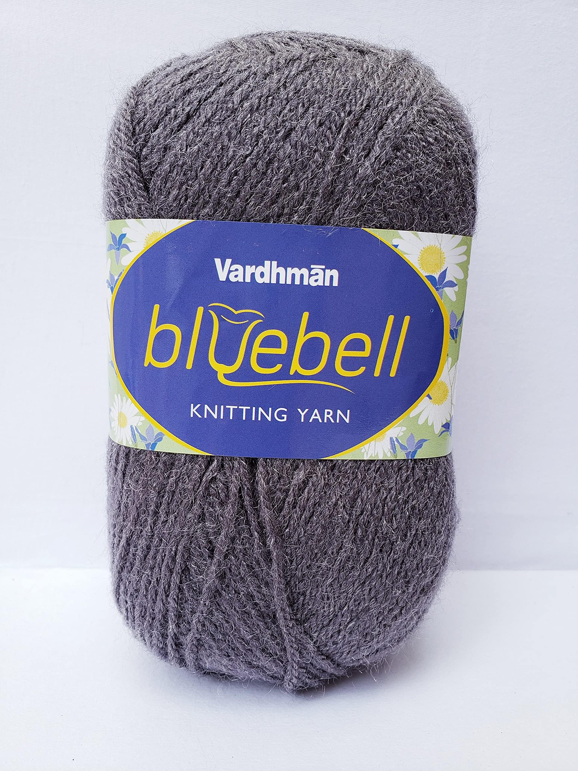 Vardhman Grey Soft Acrylic Knitting Wool 200 Grams. Soft Wool Ball Hand Knitting Wool/Art Craft Fingering Crochet Hook Yarn. Sweaters, mufflers, caps, Soft & Thick Wool