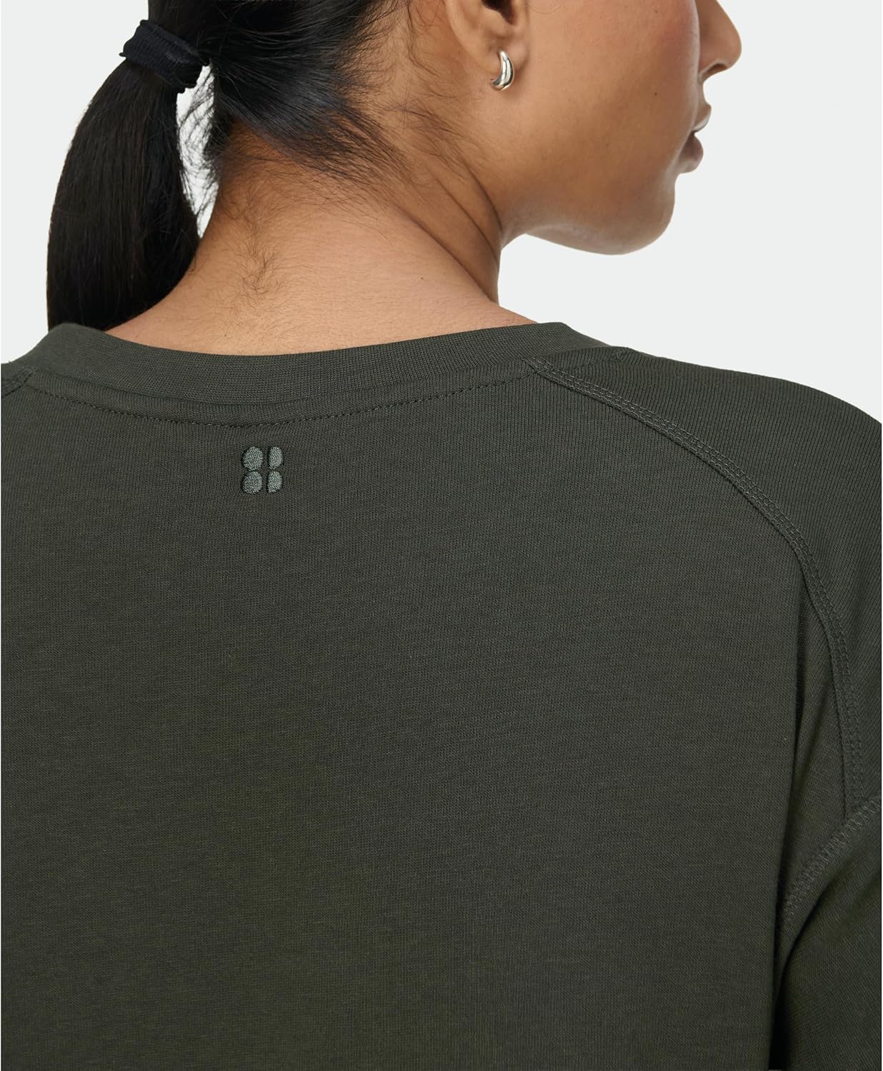 Sweaty Betty Women's After Class Cropped Crewneck Sweatshirt Sweatshirt, Nori Green, Large - Image 6