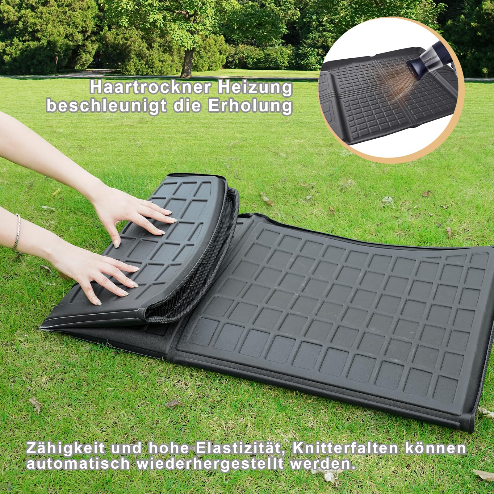 ECOZEN Wanna do bagażnika do Suzuki Jimny JB64/ JB74 2021-2025 (2-osobowa), TPE, na każdą pogodę, oryginalna mata do bagażnika 3D, wodoszczelna, odporna na zużycie, wysokie dopasowanie, wysoka krawędź