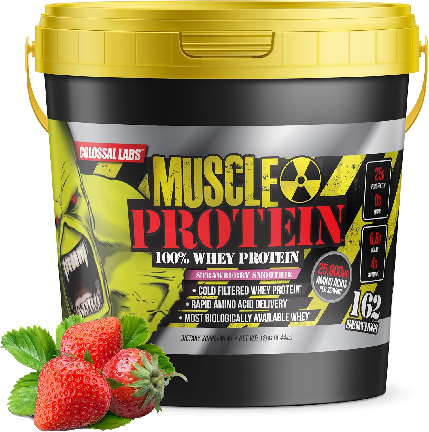 Muscle Protein Whey Powder [12 lbs/Pack of 1]– Cold Filtered
