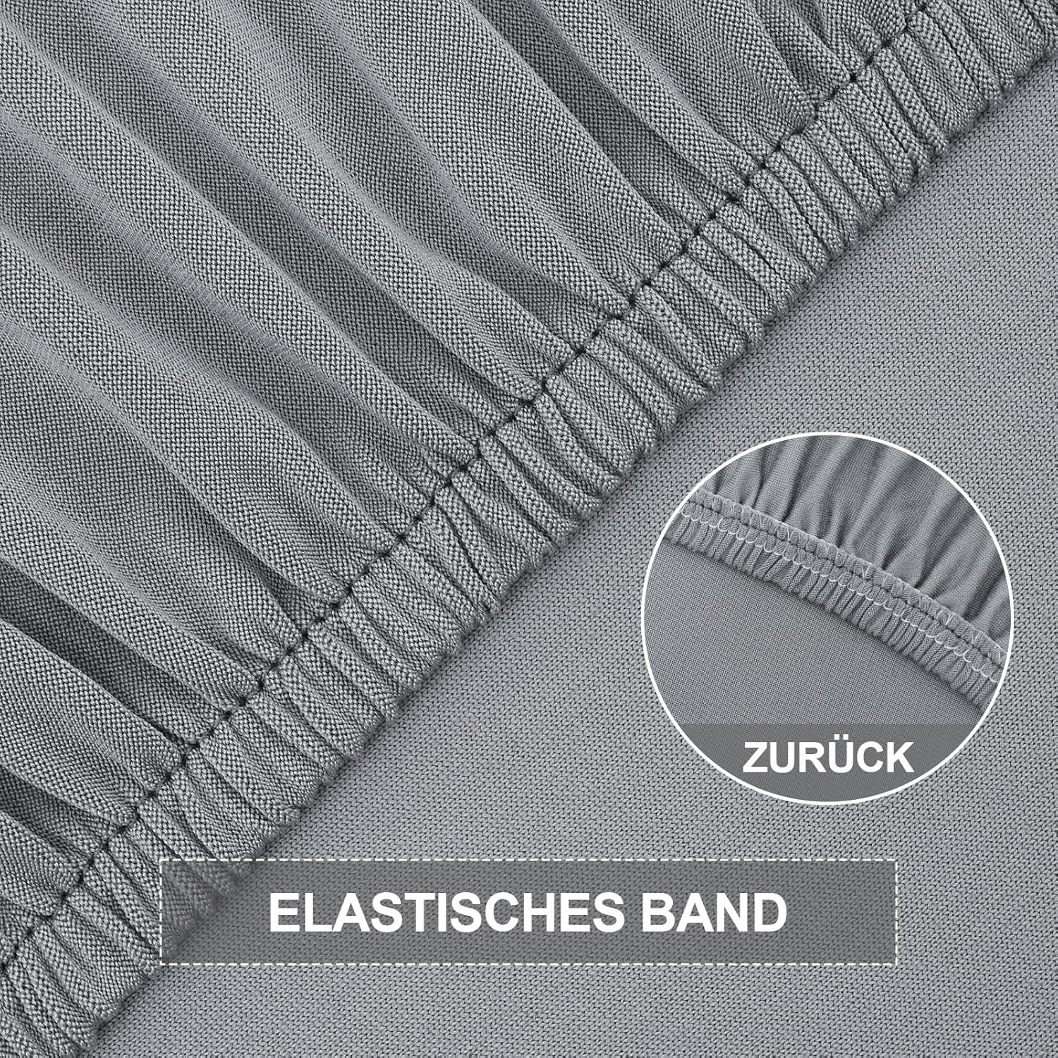 Set of 4 Elastic Swing Chair Covers, Stretch Chair Covers, Removable Chair Covers, Washable for Kitchen, Restaurant, Hotel, Banquet, Wedding(Grigio Chiaro,4pcs m)