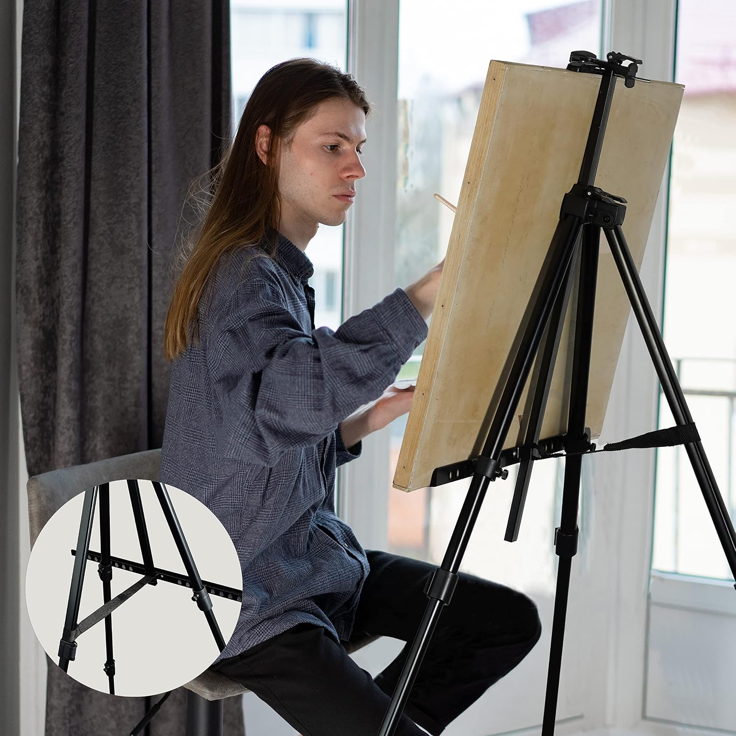 Artify 73 Inches Double Tier Easel Stand, Adjustable Height from 22-73”, 3 in 1, for Painting and Display with a Carrying Bag&2PACK