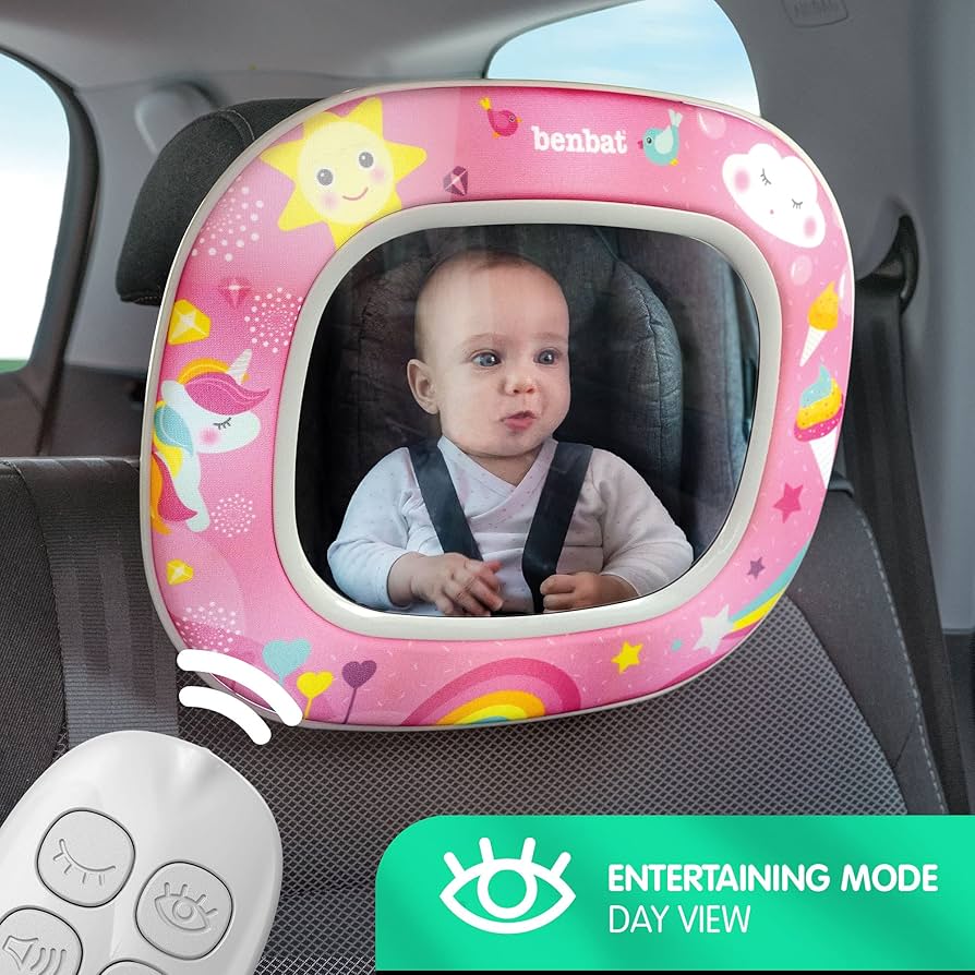 ENONEO Baby Car Mirror 100% Shatterproof, Safety Rear Facing Baby Car Seat Mirror, 360° Car