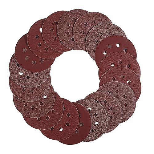 Miniatura 8 de Bates- Discos de lija de 5 pulgadas, 8 agujeros, paquete de 30, granos surtidos 40, 80, 120, 220, 320, 600, discos redondos de papel de lija, lijado
