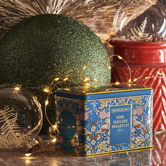 New English Teas Song Thrush Tea Tin with 40 English Breakfast Tea Bags