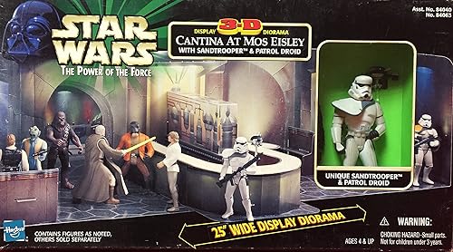 Star Wars El poder de la Fuerza Cantina Diorama con Sandtrooper y de la visualizaciĂłn de 3-D Patrol Droid Star Wars El poder de la Fuerza Cantina Diorama con Sandtrooper y de la visualizaciĂłn de 3-D Patrol Droid
