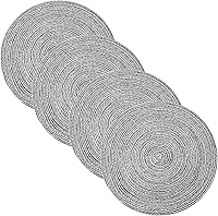 Vista 27 de Sweet Home Collection Trends - Mantel individual (100% algodón), Paquete de 4, Eggshell