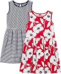 Simple Joys by Carter's Girls' 2-Pack Short-Sleeve and Sleeveless Dress Sets