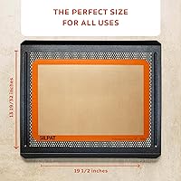 Vista 3 de Silpat Alfombrilla de silicona antiadherente prémium para hornear, 3/4 hojas, color crema