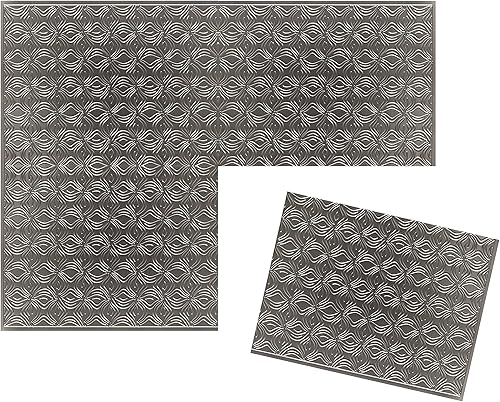 Miniatura 8 de Retro-Art 703537 - Paneles de pared 3D para cocina, paquete de 6, orquídeas metálicas entrelazadas en cobre plateado, PVC, 24.5 x 18.5, cubierta de