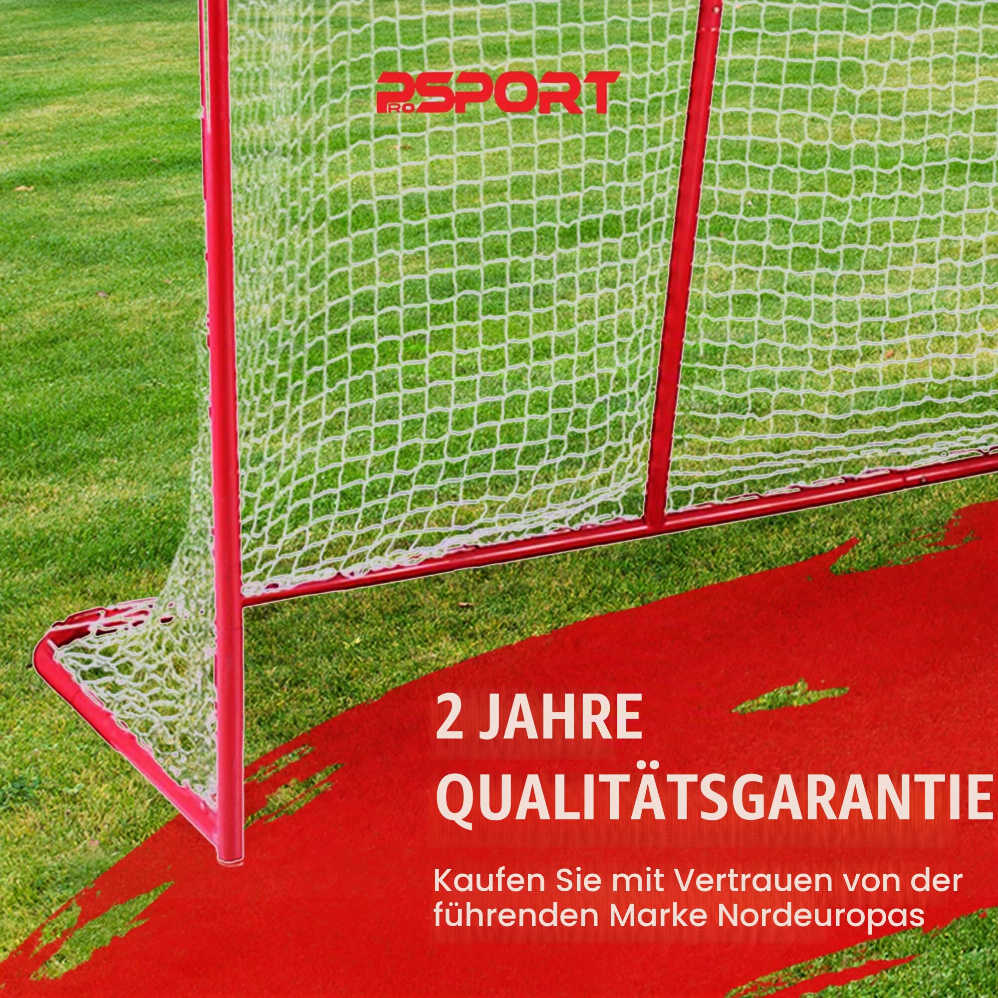Nordic ProStore Streethockey Tor 160 x 115 x 58 cm Rot - Für Street Hockey, Eishockey, Floorball und Gartenspiele – Eishockey Tor für Erwachsene und Kinder 14+ Jahre alt – Für Hockey