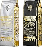 Guggenheimer Kaffebönor - Provsmakningsset Kaffebönor 1 kg - Supreme 500g + Gourmet Arabica 500g - Bästa espressobönorna för helautomatiska maskiner