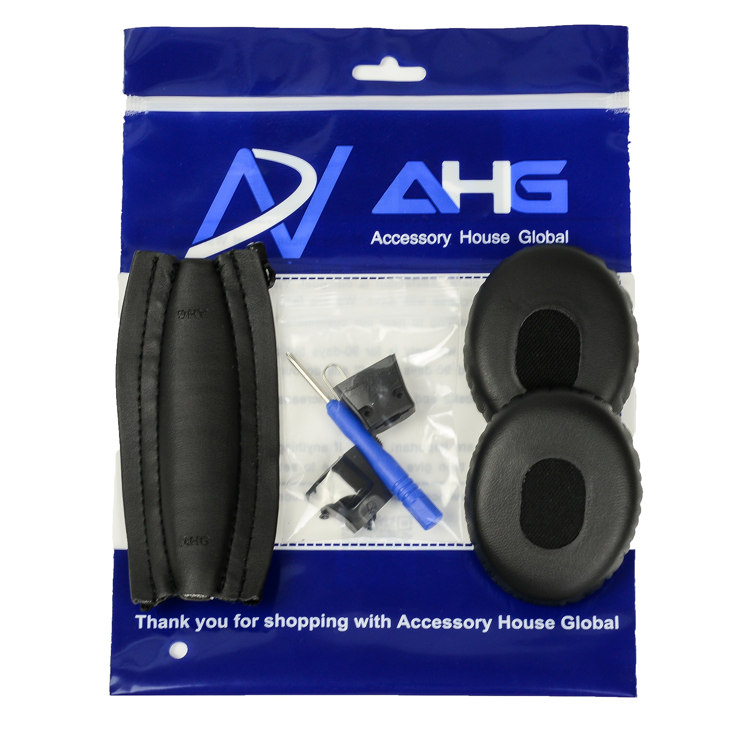 Replacement Ear Pads and Headband Cushion pad compatible with Bose QuietComfort 3 (QC3) Headphones (NOT Compatible with Any Other Model). Premium Protein Leather | Easy Installation | Comfortable