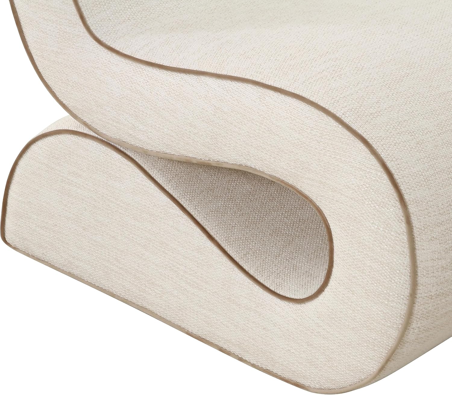 Tov Furniture Senna Cream Basketweave Accent Chair