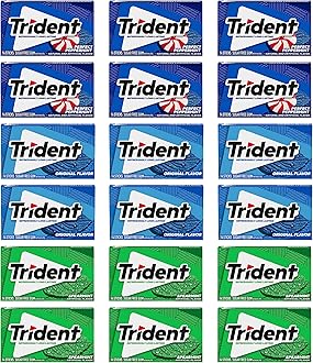 Sugar-Free Chewing Gum Variety Pack Candy, Spearmint, Perfect Peppermint & Original Flavor, 18 Packs of 14 Pieces (252 Total Pieces)