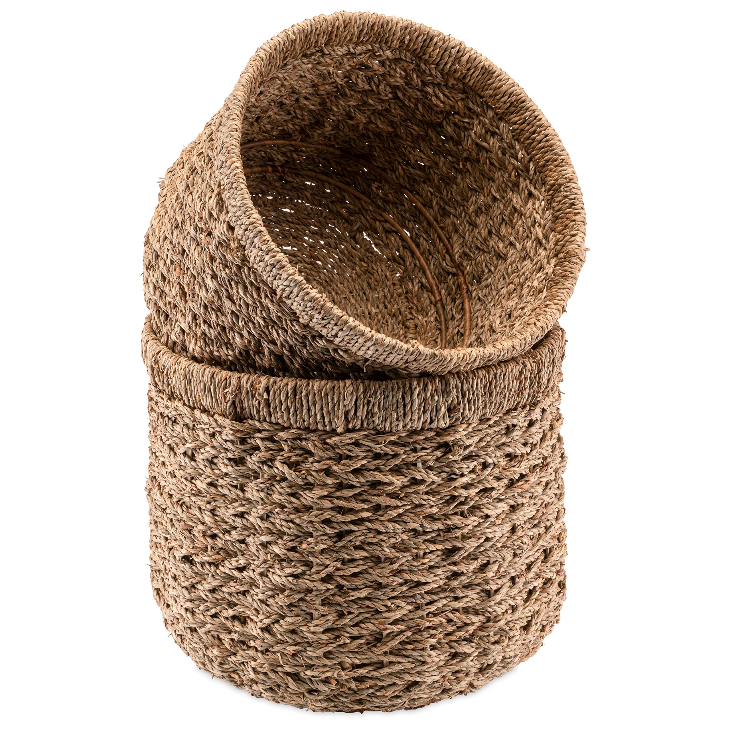 Panier de rangement Decorasian en jonc de mer durable et finitions haut de gamme