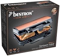 Bestron XL szendvicssütő 2 szendvicshez 900W automata hőmérséklet-szabályozással 6