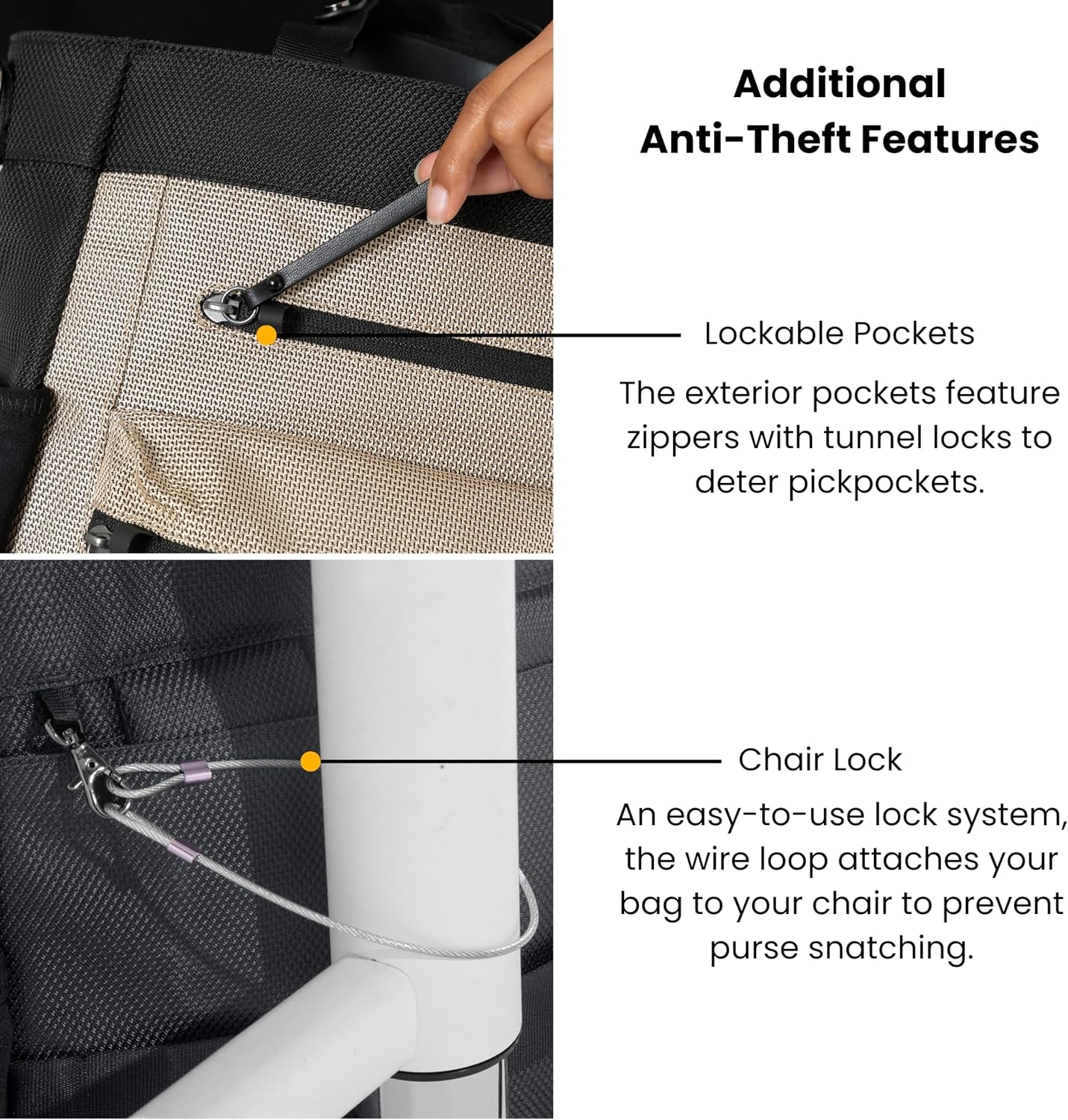 Sherpani Soleil, Anti Theft Convertible Backpack, 3 in 1 Tote, Crossbody Purse, 18L Travel Bag, RFID Protection, Fits 13” Laptop (Straw)