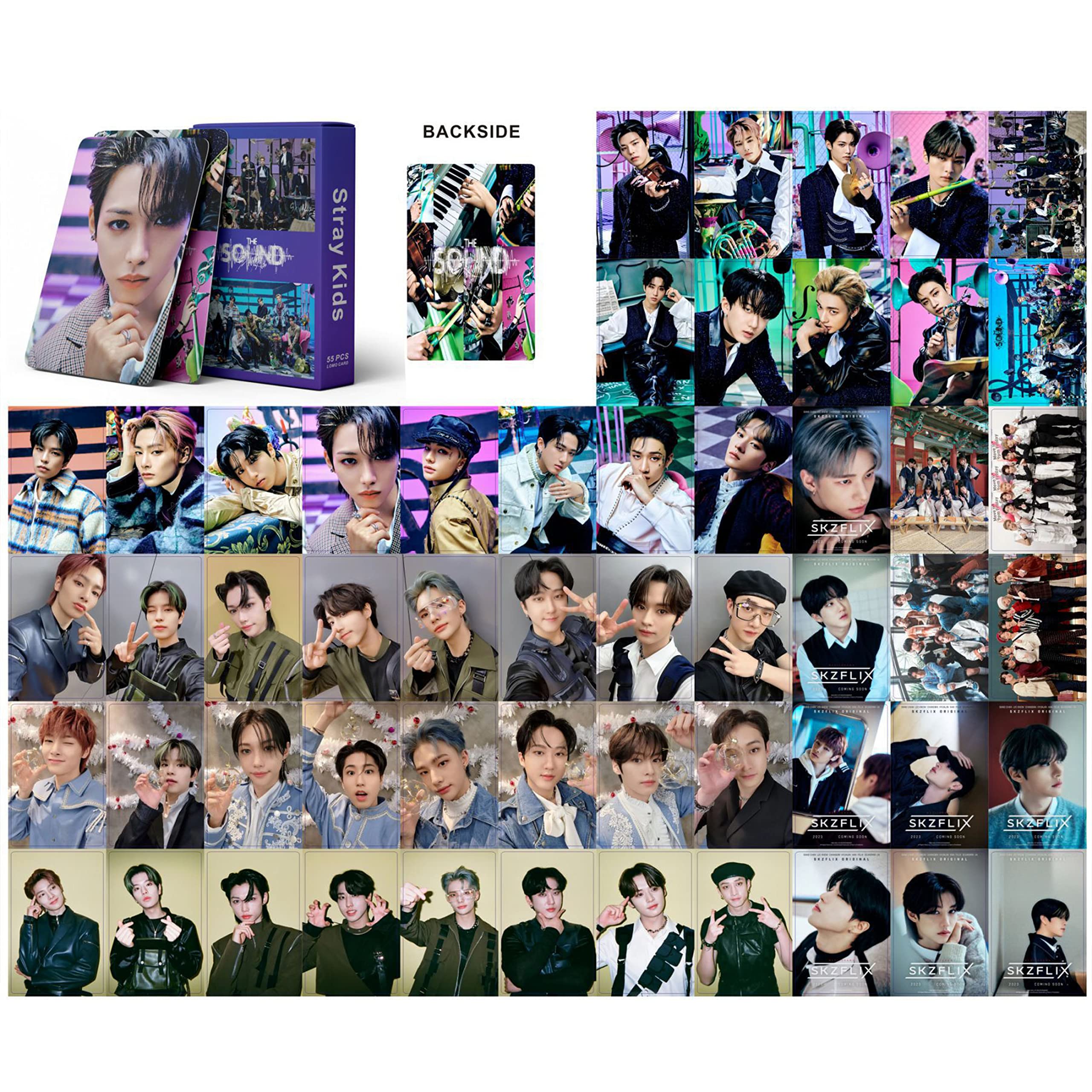Amazon.com: 55 Pcs Stray Kids Photocards 2023 The Sound New Album